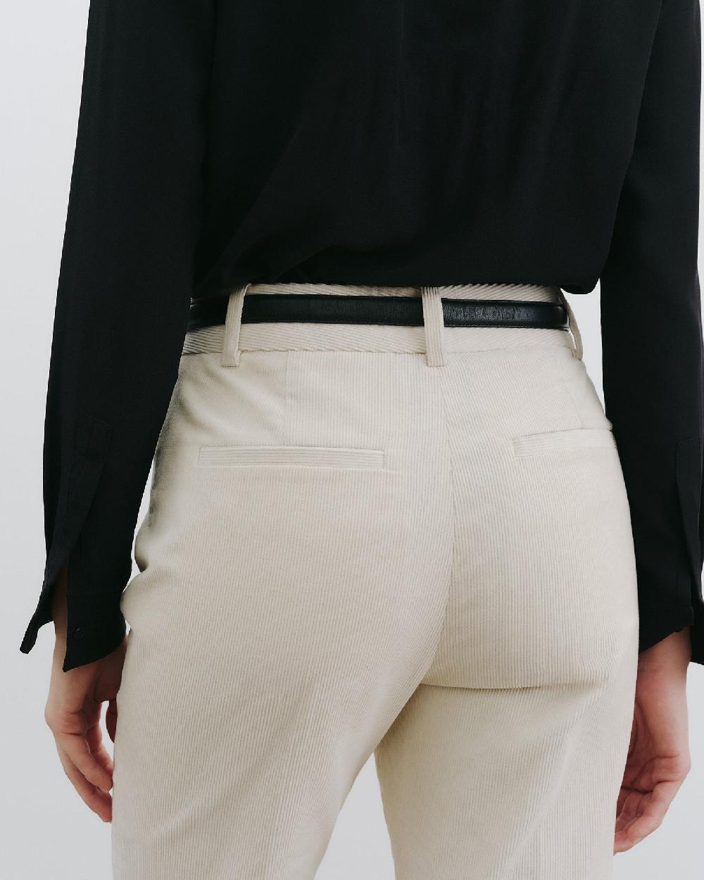 Nili Lotan CORETTE CORDUROY PANT IVORY