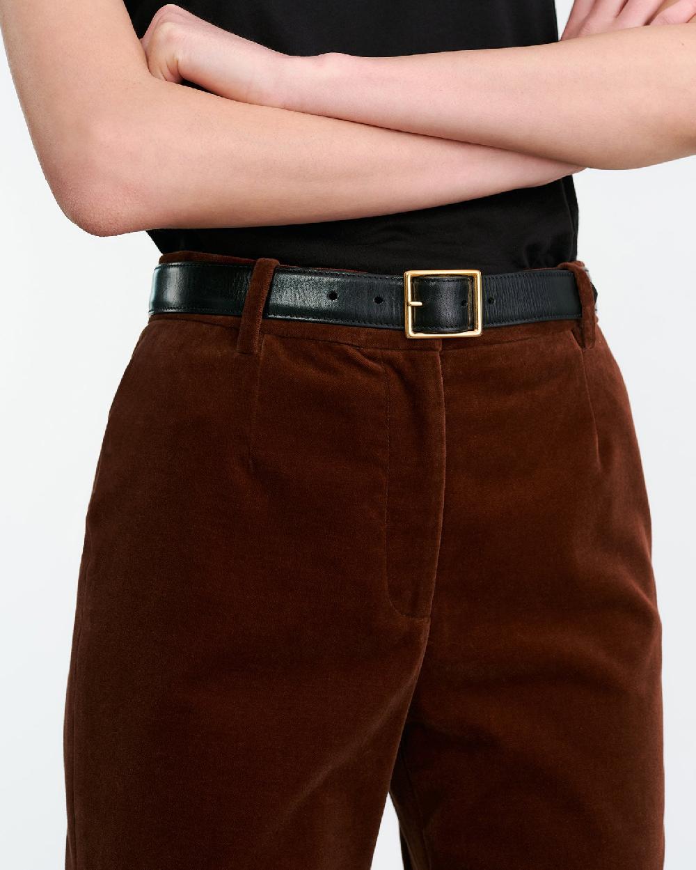 Nili Lotan CORETTE COTTON PANT BURNT SIENNA