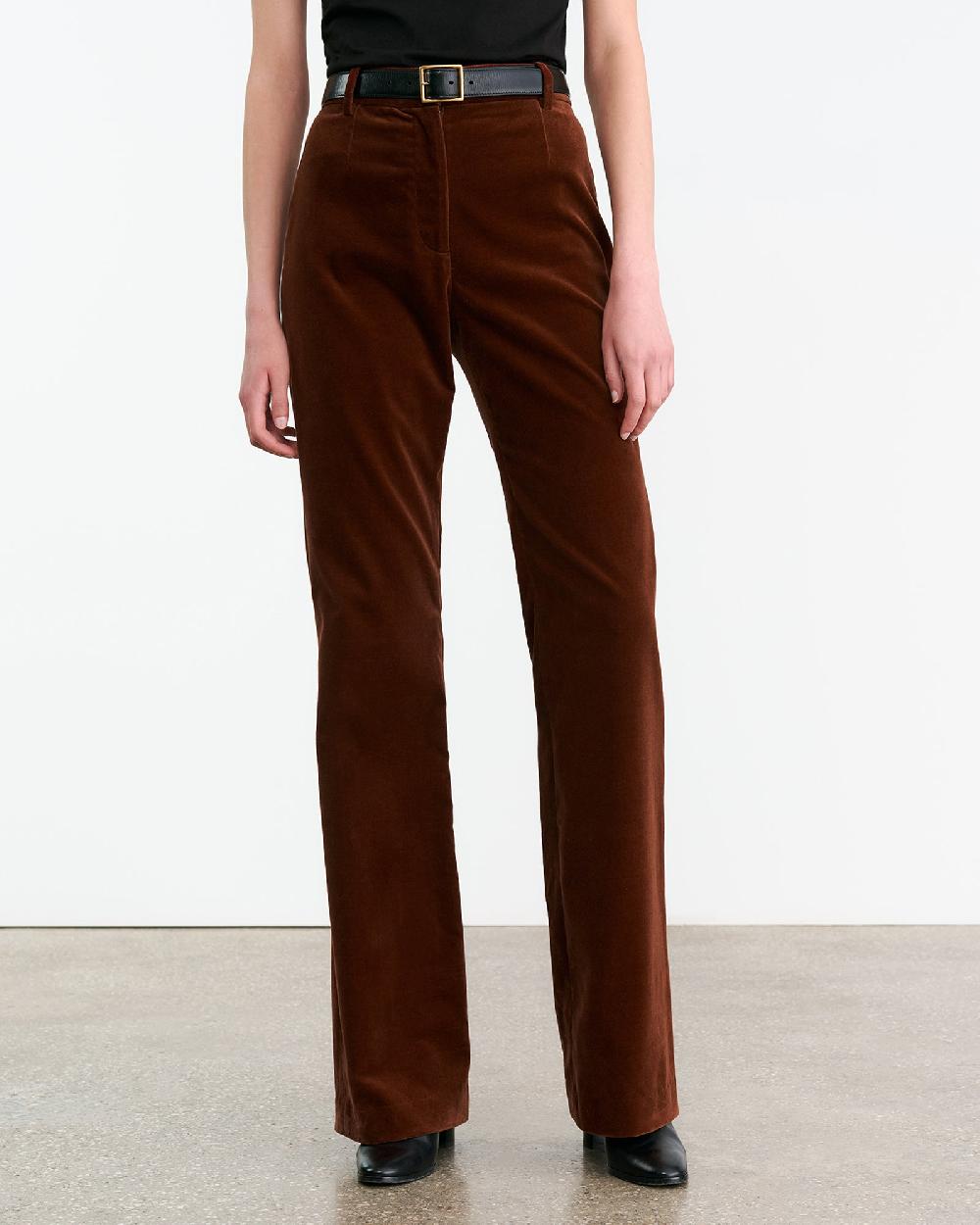 Nili Lotan CORETTE COTTON PANT BURNT SIENNA
