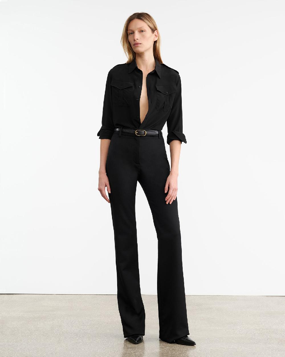 Nili Lotan CORETTE WOOL PANT BLACK