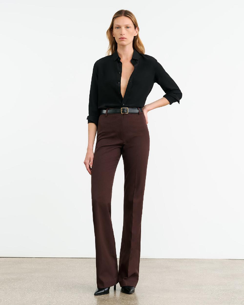 Nili Lotan CORETTE WOOL PANT OXBLOOD