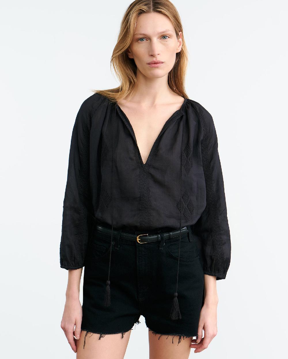 Nili Lotan CRISTO BLOUSE IVORY