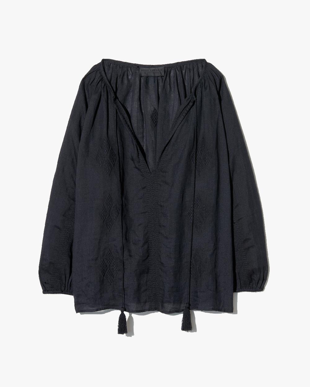 nili lotan CRISTO BLOUSE IVORY