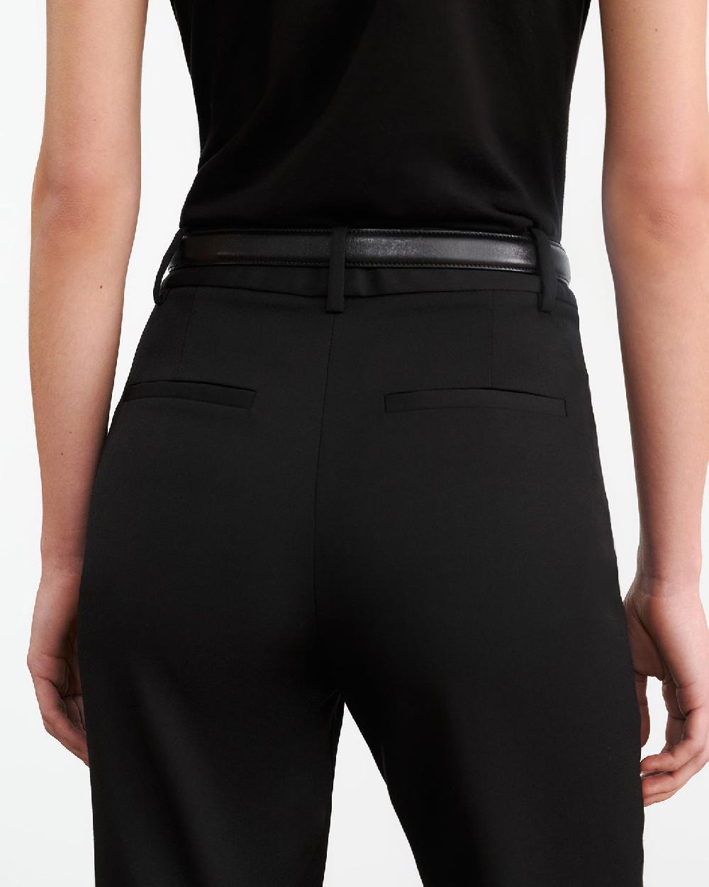 Nili Lotan CROPPED CORETTE WOOL PANT BLACK