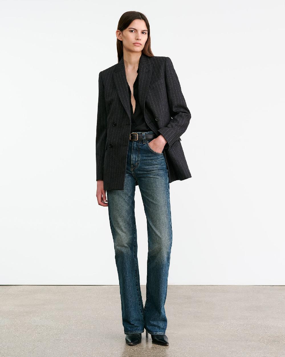 Nili Lotan DAVIS BLAZER CHARCOAL PINSTRIPE