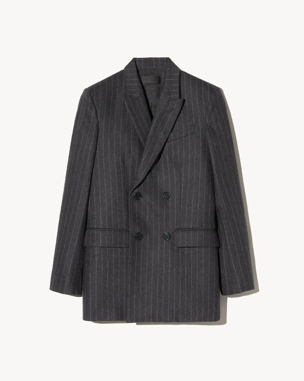 nili lotan DAVIS BLAZER CHARCOAL PINSTRIPE