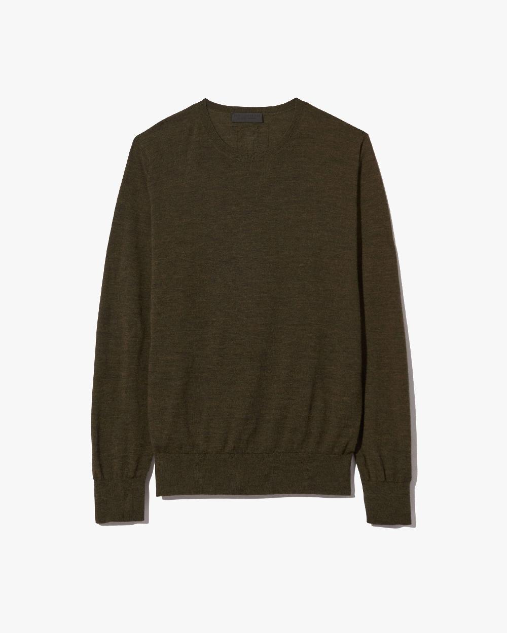 nili lotan DAWSON SWEATER FOREST GREEN