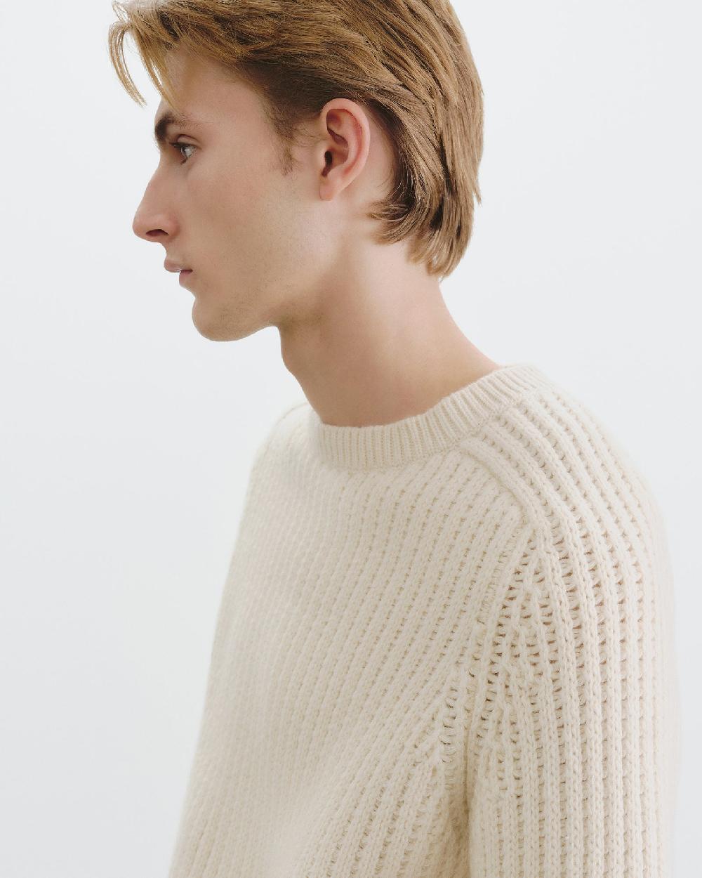 Nili Lotan DEMITRY WOOL SWEATER IVORY