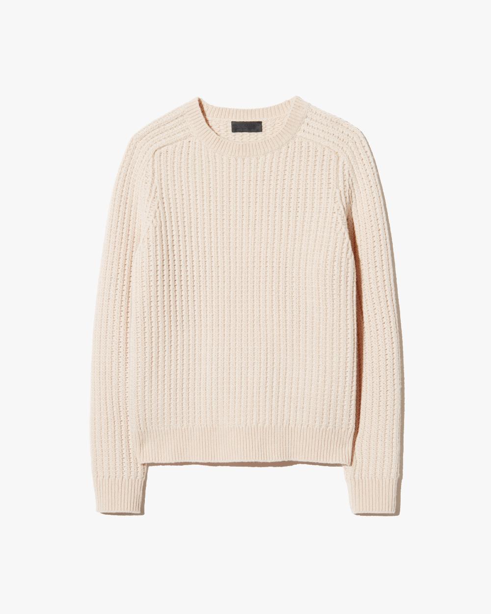 nili lotan DEMITRY WOOL SWEATER IVORY
