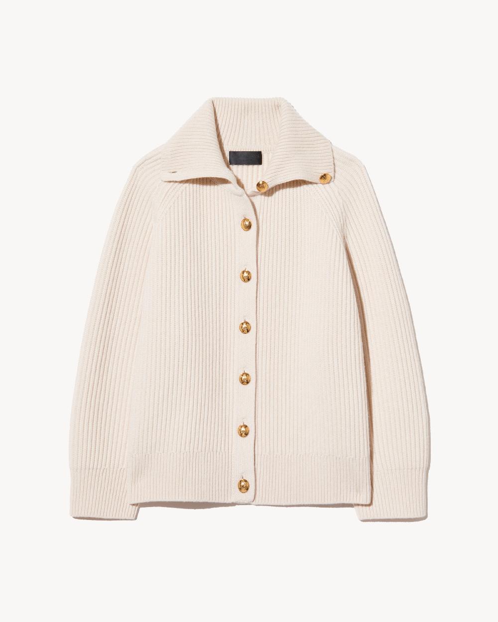 nili lotan DERYL CASHMERE CARDIGAN DARK RUST