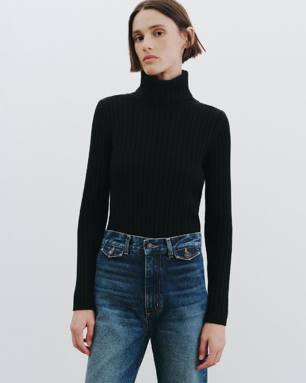 Nili Lotan DESSIE CASHMERE SWEATER BLACK