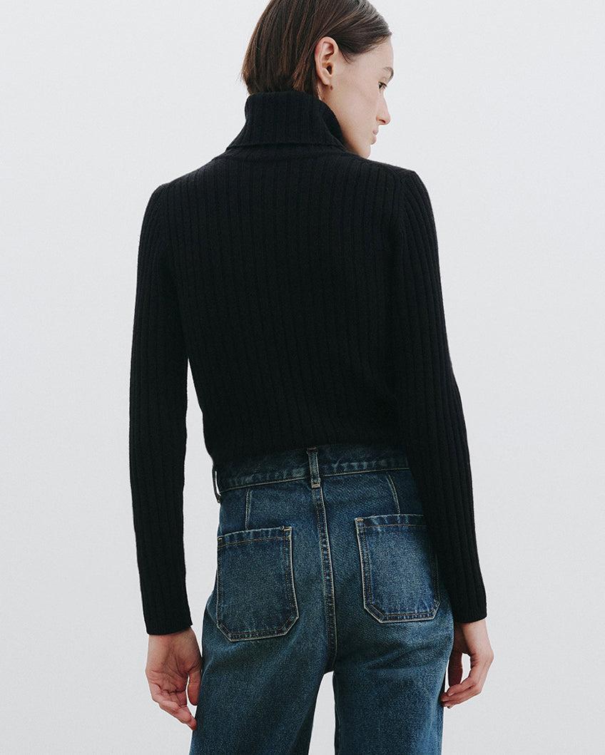 Nili Lotan DESSIE CASHMERE SWEATER BLACK