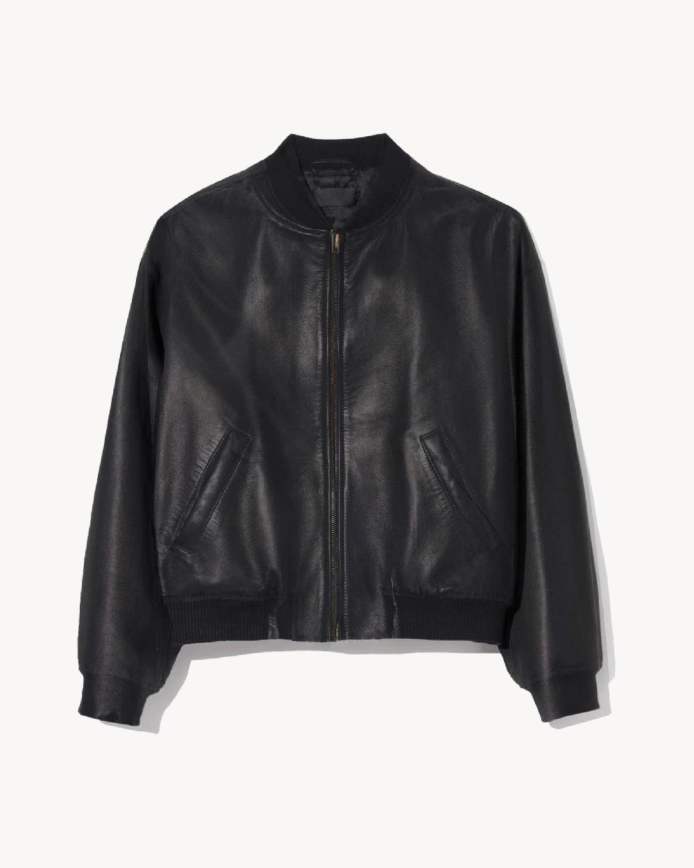 nili lotan DRAVA LEATHER JACKET BLACK