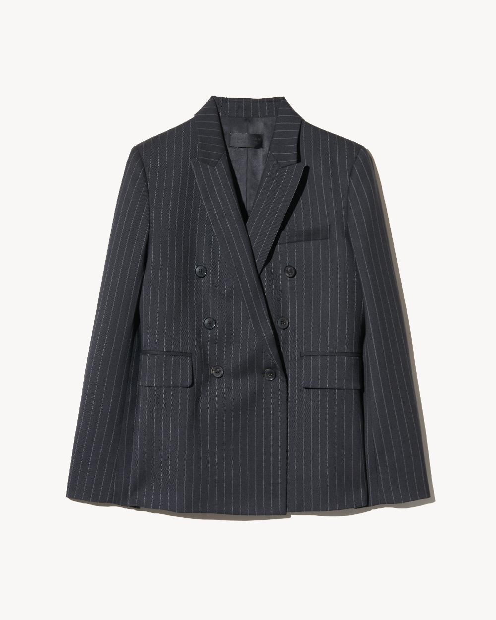 nili lotan DURAN JACKET DARK CHARCOAL PINSTRIPE