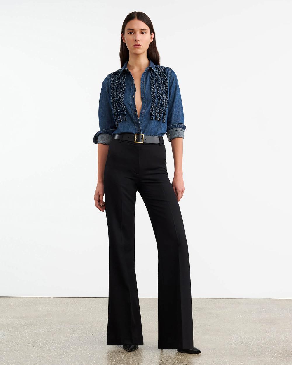 Nili Lotan EFFY WOOL PANT STONE