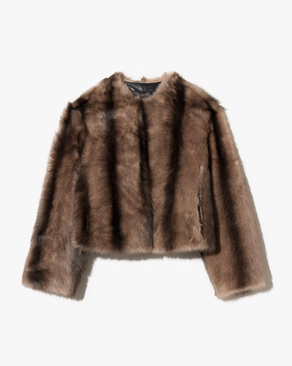 nili lotan ELAN SHEARLING JACKET CAMEL/BROWN