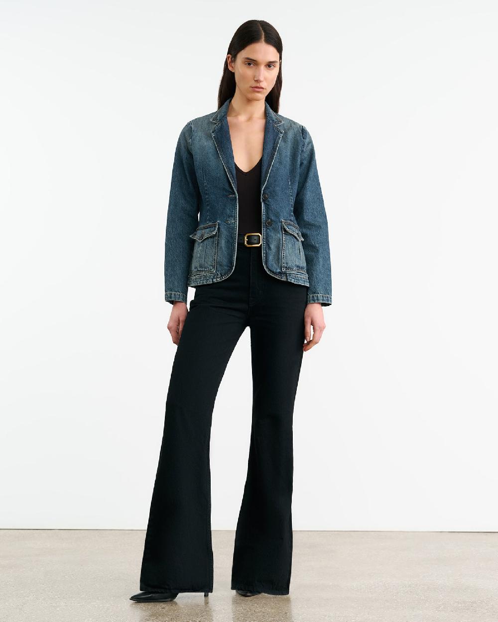 Nili Lotan ELTON DENIM BLAZER SIMON WASH