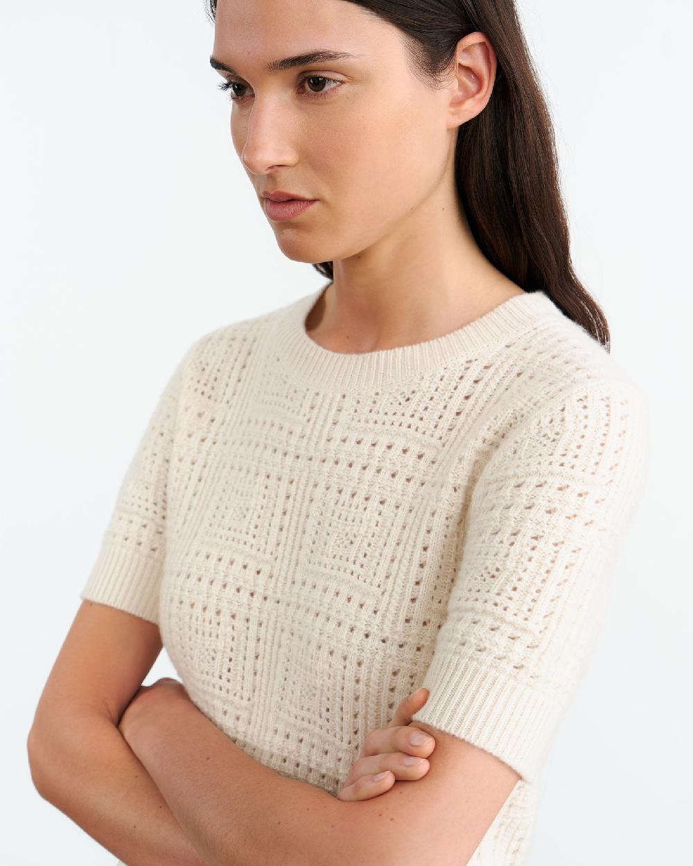 Nili Lotan ELYSIA CASHMERE SWEATER IVORY