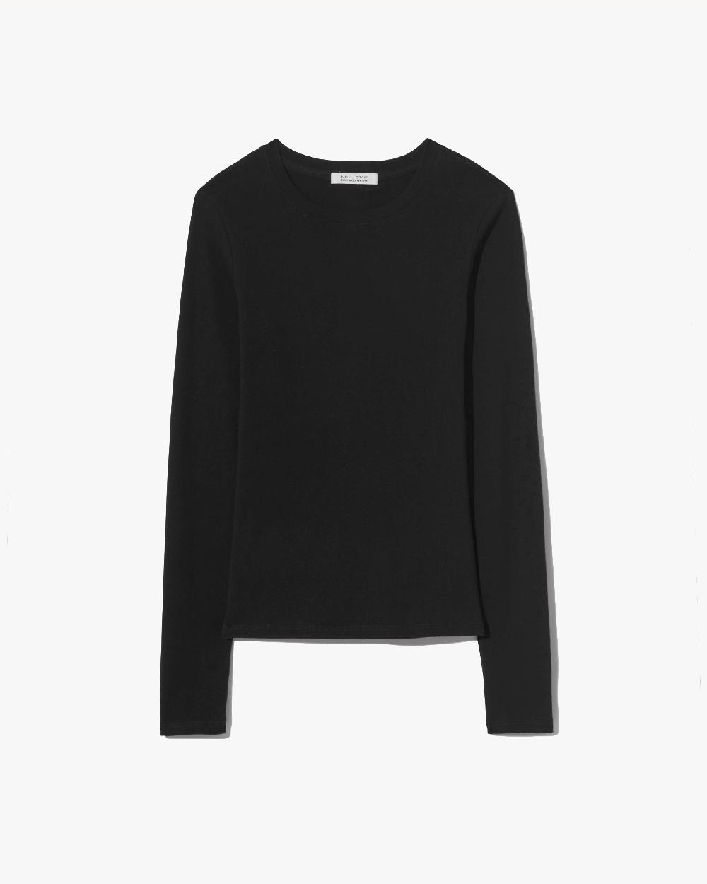 nili lotan EMELIE LONG SLEEVE TEE BLACK