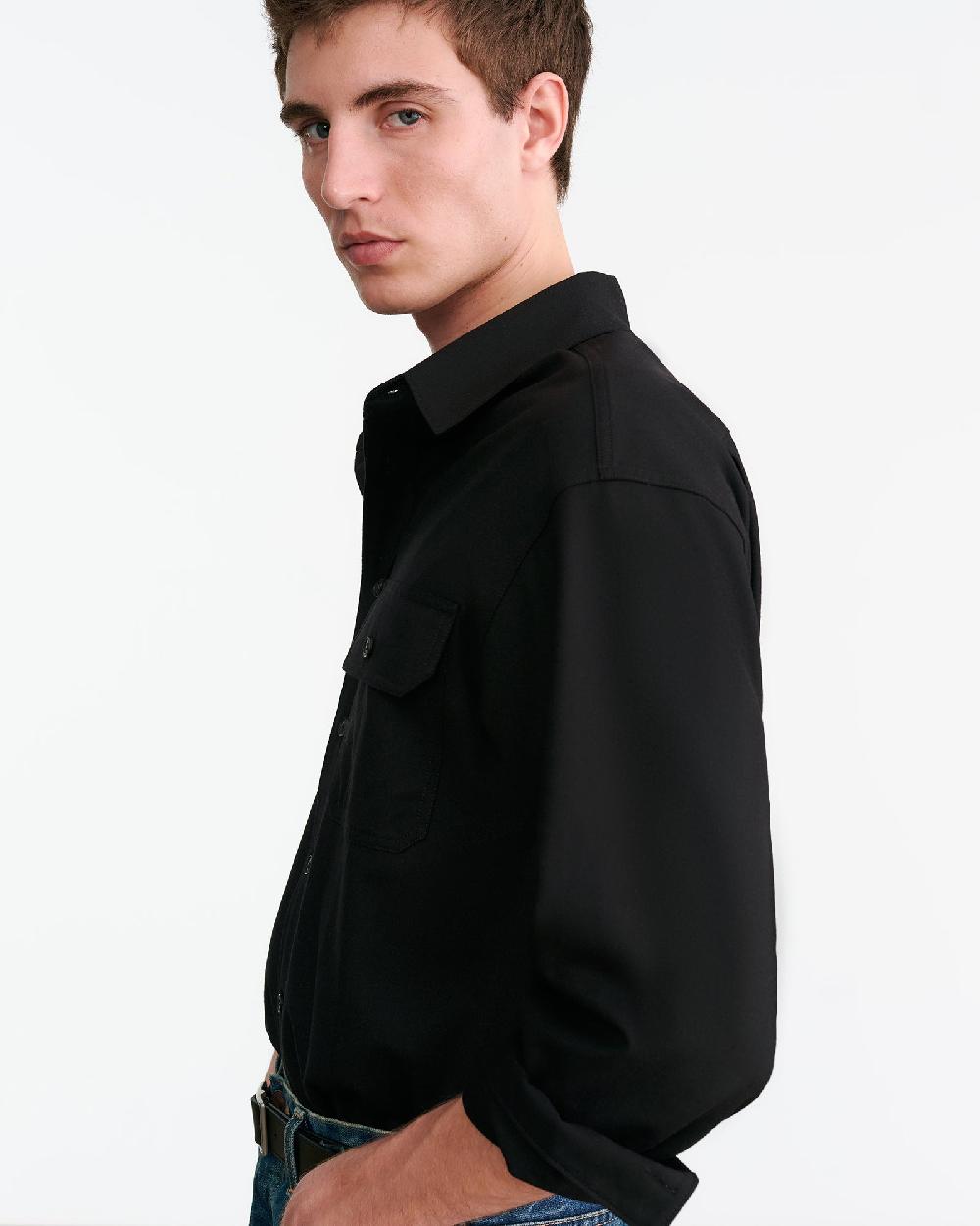 Nili Lotan EVANDER SHIRT BLACK