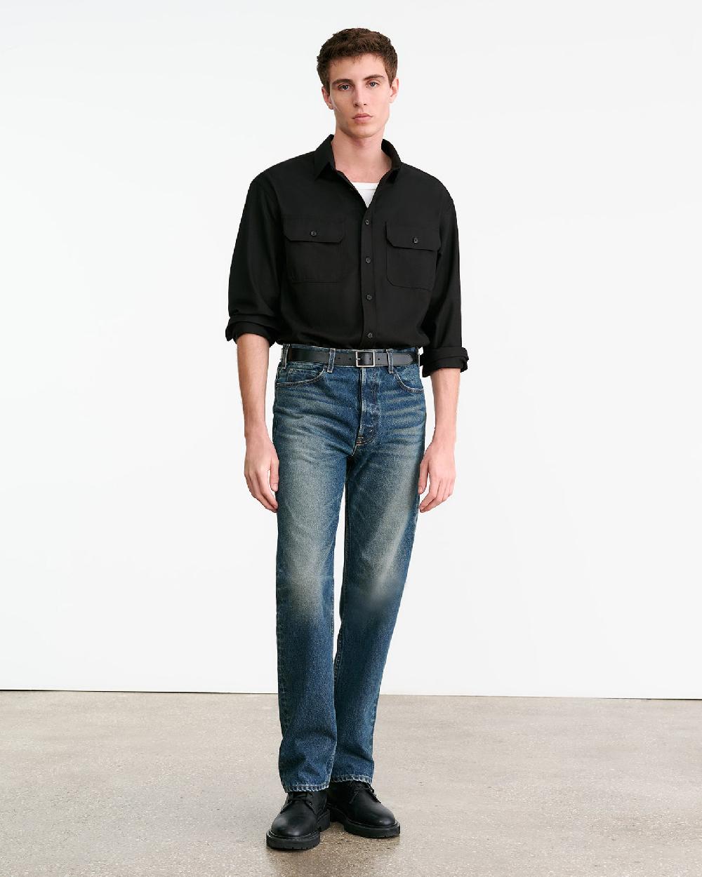 Nili Lotan EVANDER SHIRT BLACK