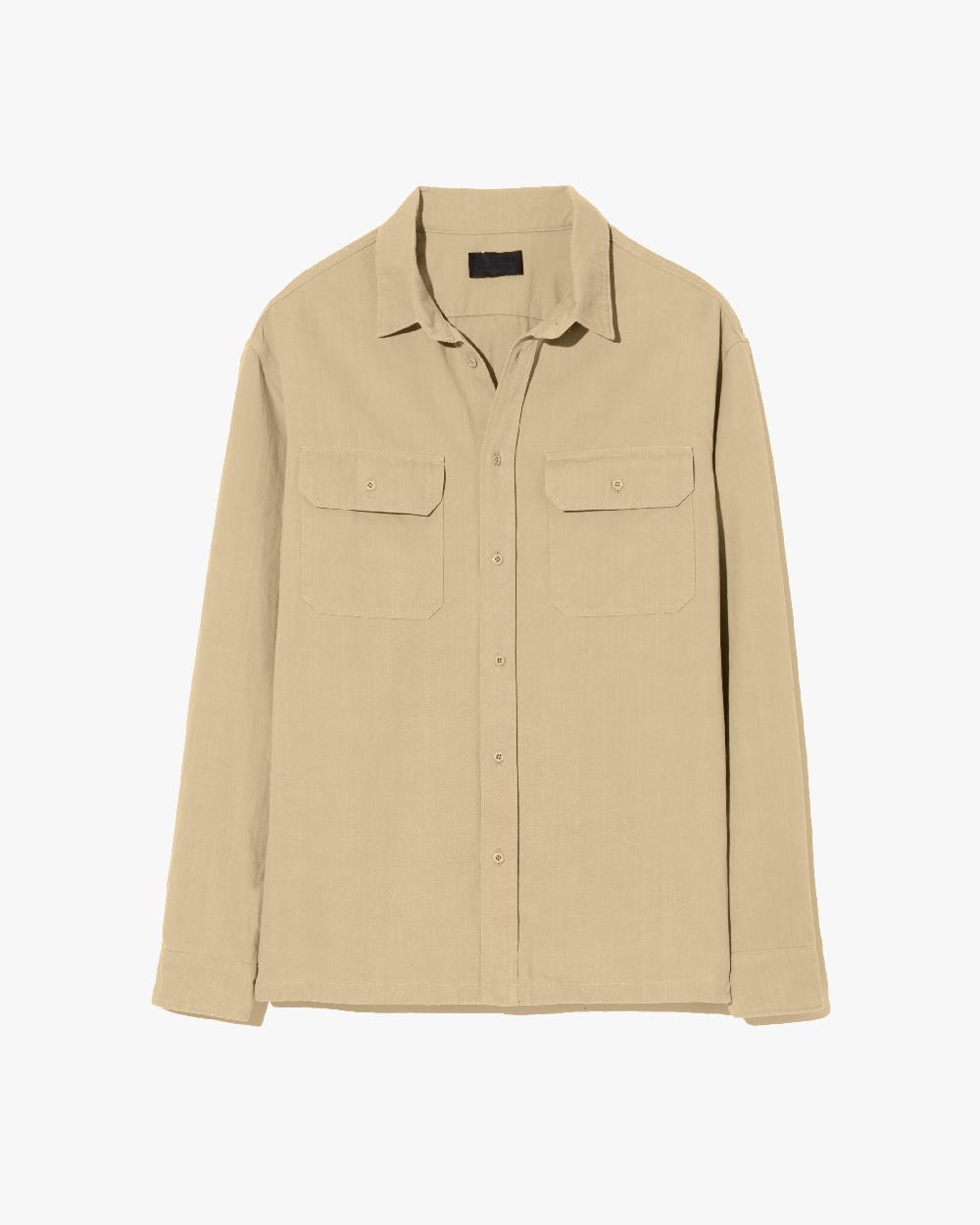 nili lotan EVANDER SHIRT DESERT KHAKI