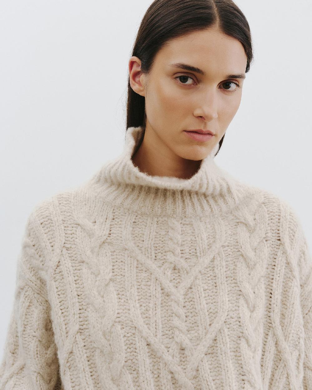 Nili Lotan FAIRINY CASHMERE SWEATER BEIGE MELANGE