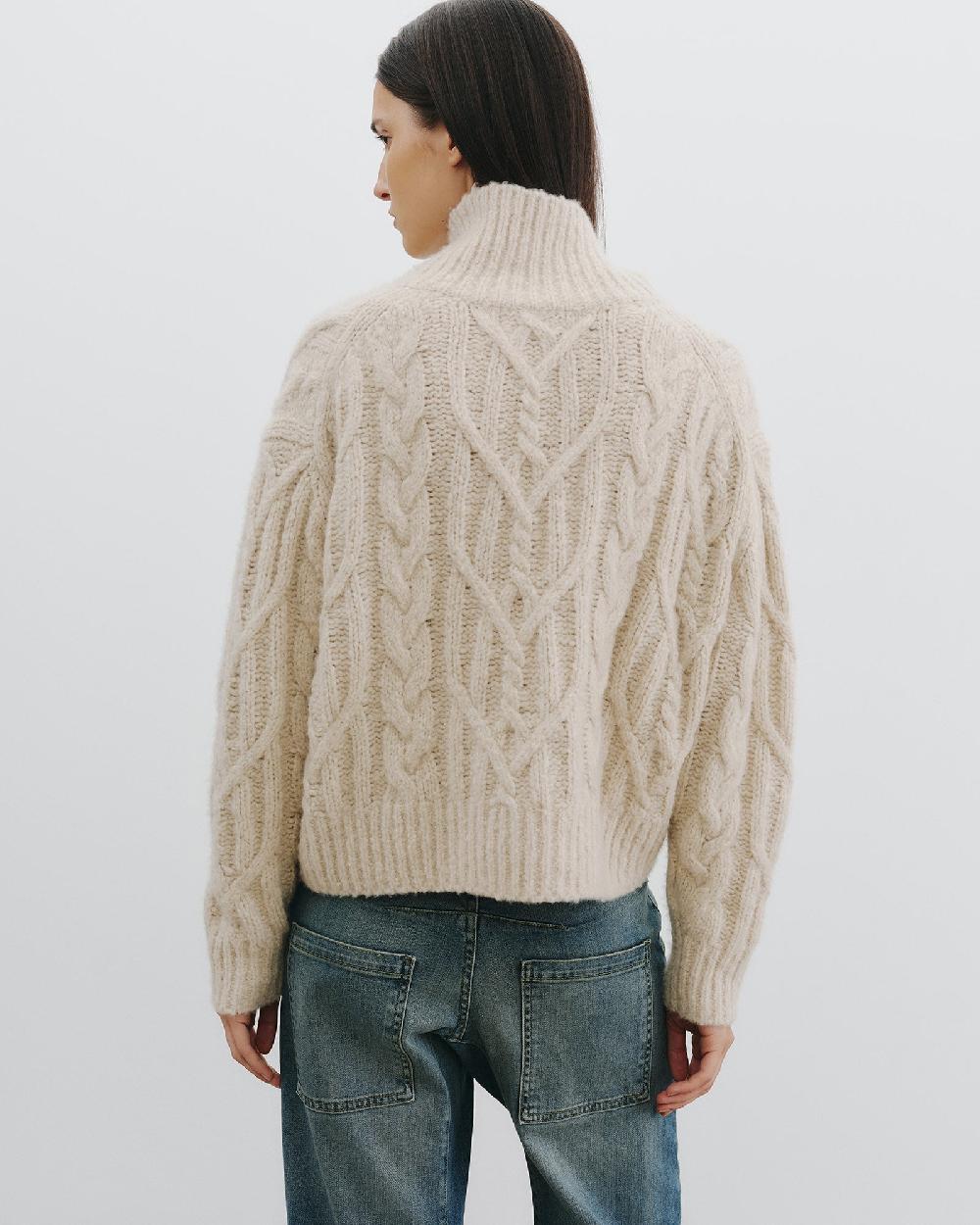 Nili Lotan FAIRINY CASHMERE SWEATER BEIGE MELANGE