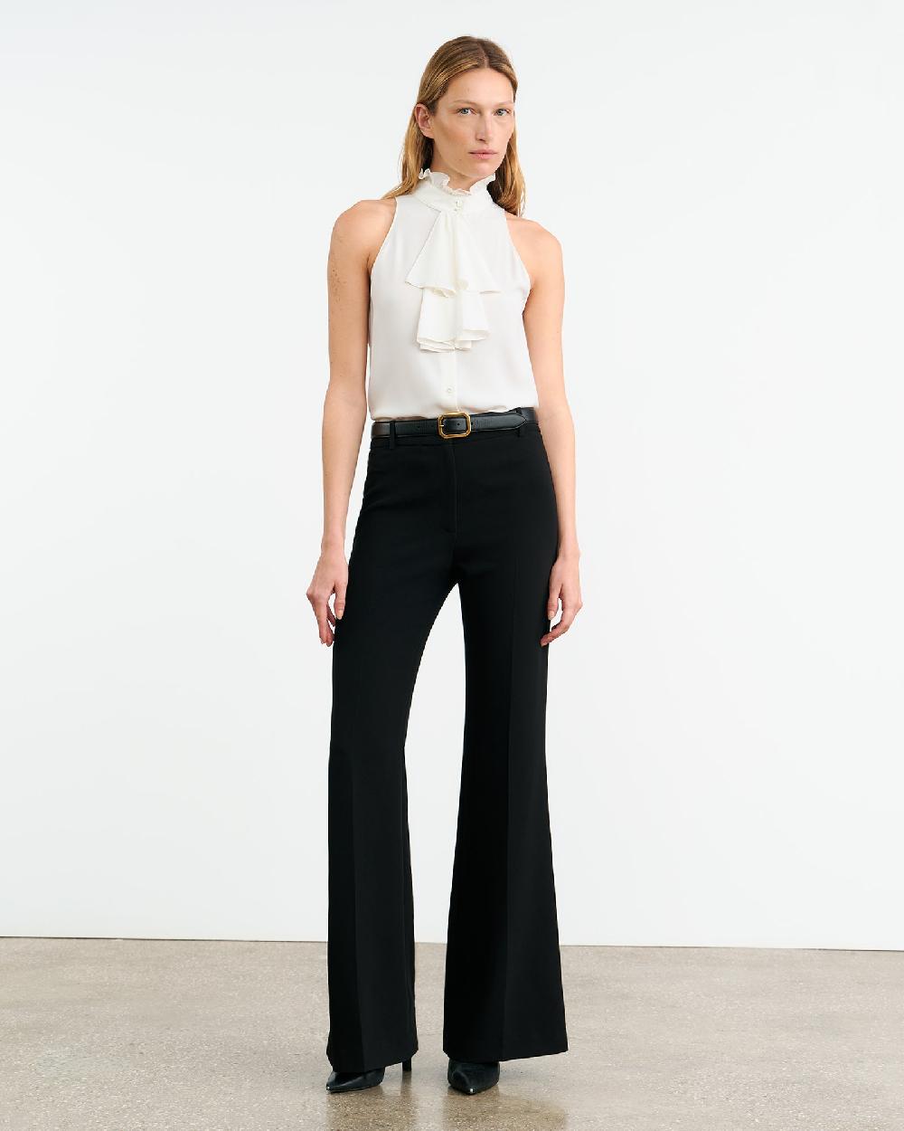 Nili Lotan FELTON SHIRT BLACK