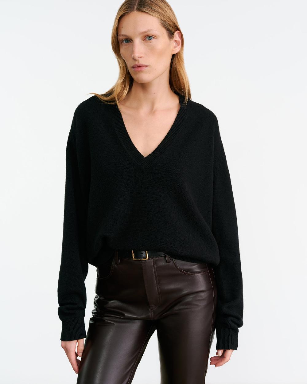 Nili Lotan FERON CASHMERE SWEATER BLACK