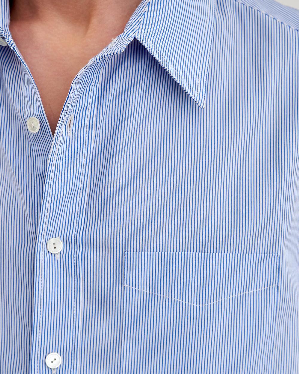 Nili Lotan FINN SHIRT BLUE/WHITE STRIPE
