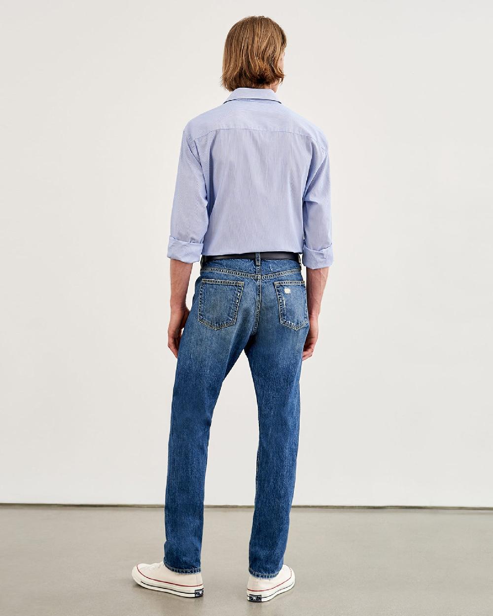 Nili Lotan FINN SHIRT BLUE/WHITE STRIPE