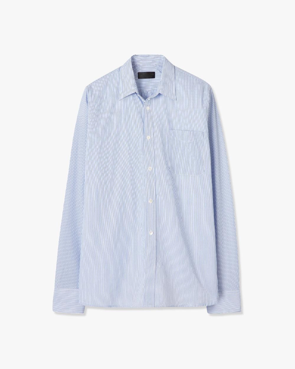 nili lotan FINN SHIRT BLUE/WHITE STRIPE