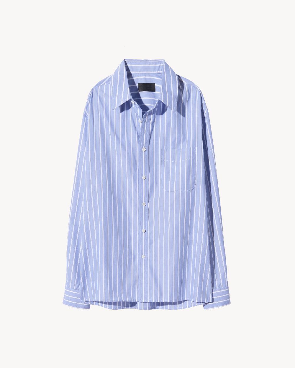 nili lotan FINN SHIRT LGR STRIPES SKY/WHITE