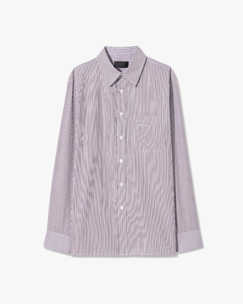 nili lotan FINN SHIRT MINI BROWN STRIPE