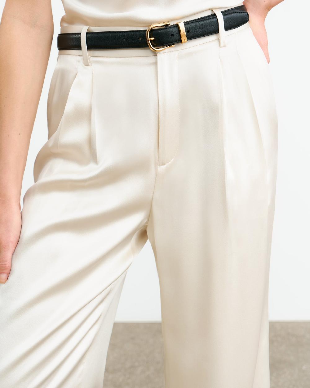 Nili Lotan FLAVIE SILK PANT IVORY