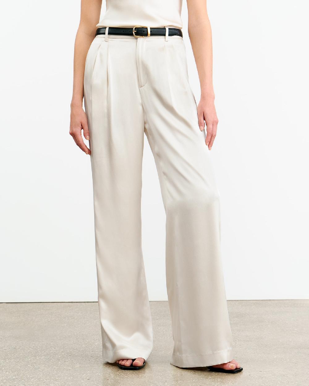 Nili Lotan FLAVIE SILK PANT IVORY