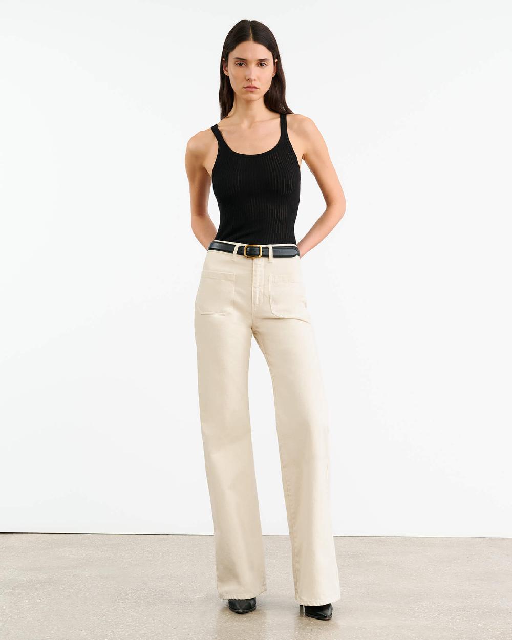 Nili Lotan FLORENCE COTTON PANT STONE