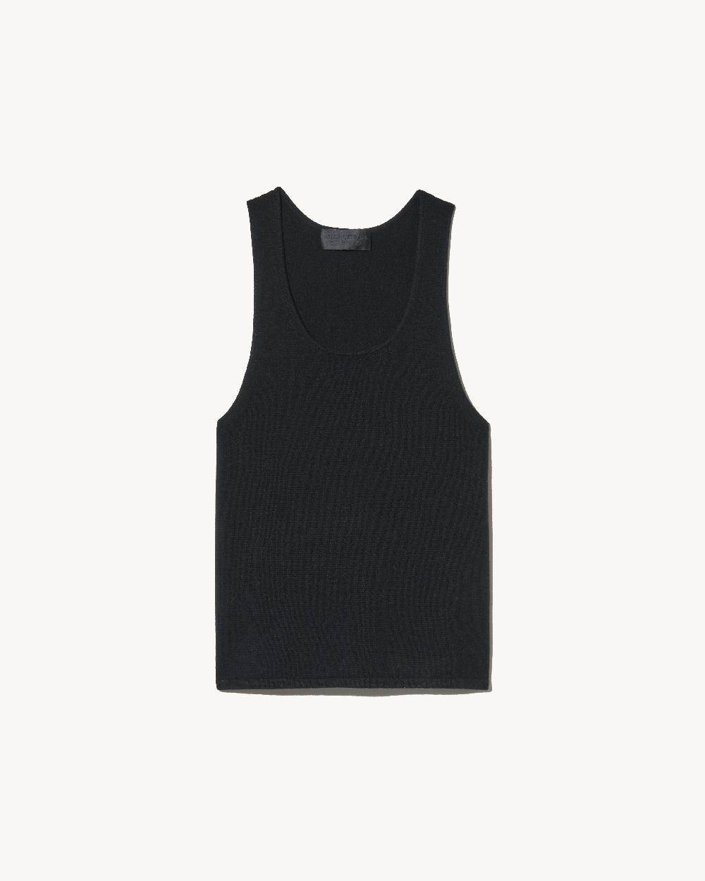 nili lotan FONTAINE CASHMERE TANK BLACK