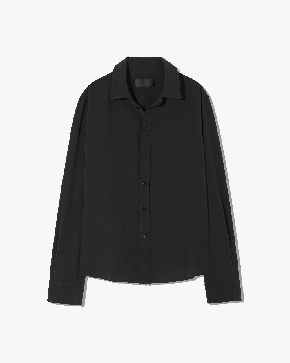 nili lotan GAIA SILK SHIRT COGNAC