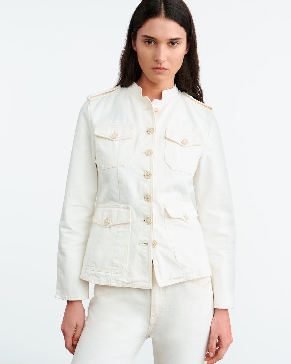 Nili Lotan GERALDINE DENIM JACKET CREAM