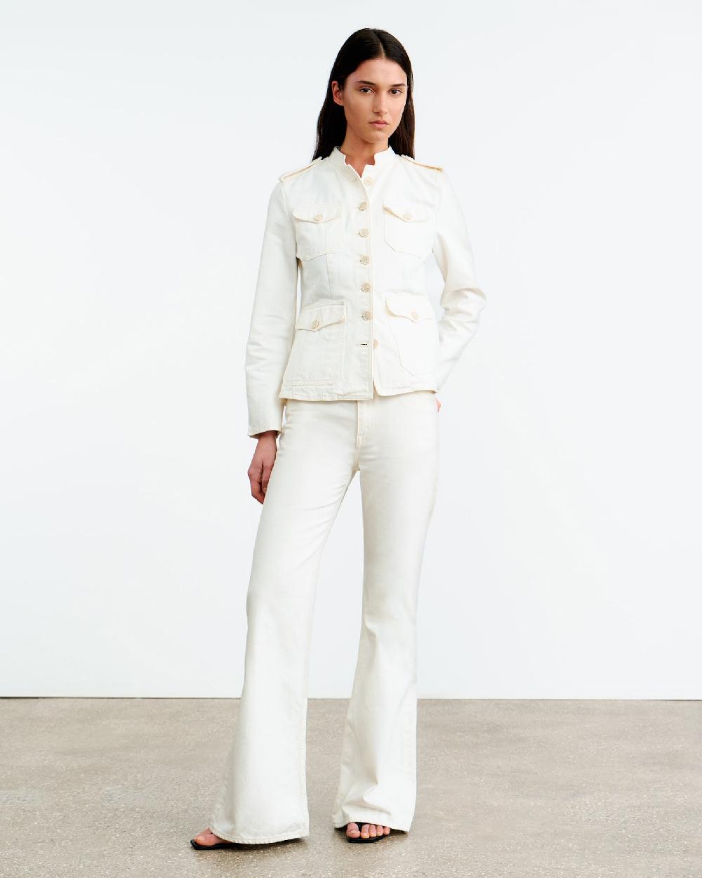 Nili Lotan GERALDINE DENIM JACKET CREAM
