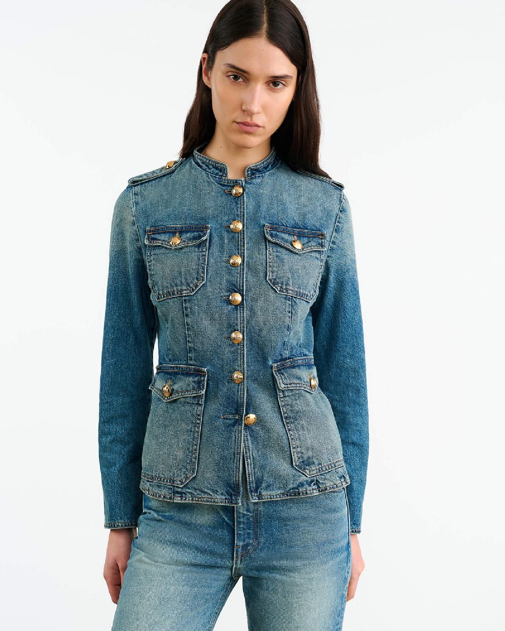 Nili Lotan GERALDINE DENIM JACKET SIMON WASH