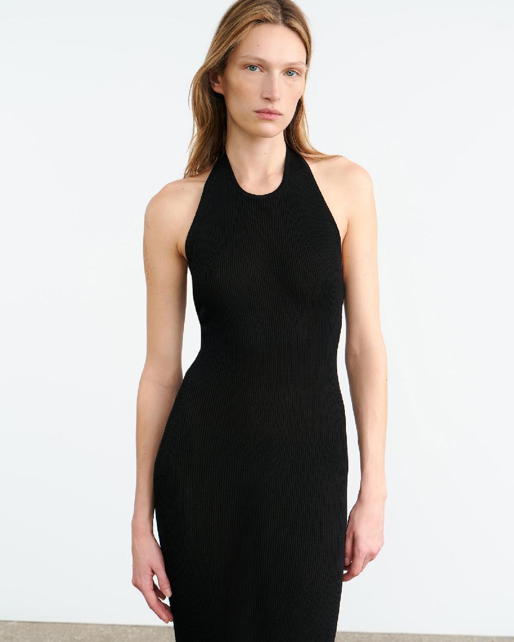 Nili Lotan GERTRUDE KNIT DRESS BLACK