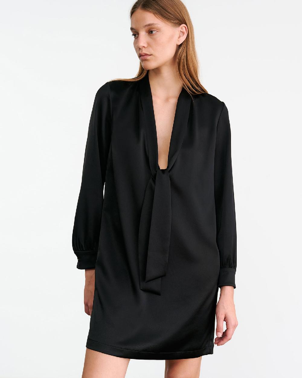 Nili Lotan GRENELLE DRESS BLACK