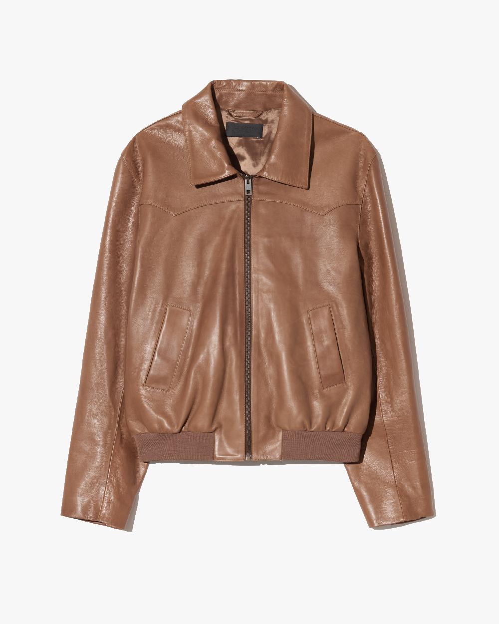 nili lotan HAMMOND LEATHER JACKET COGNAC