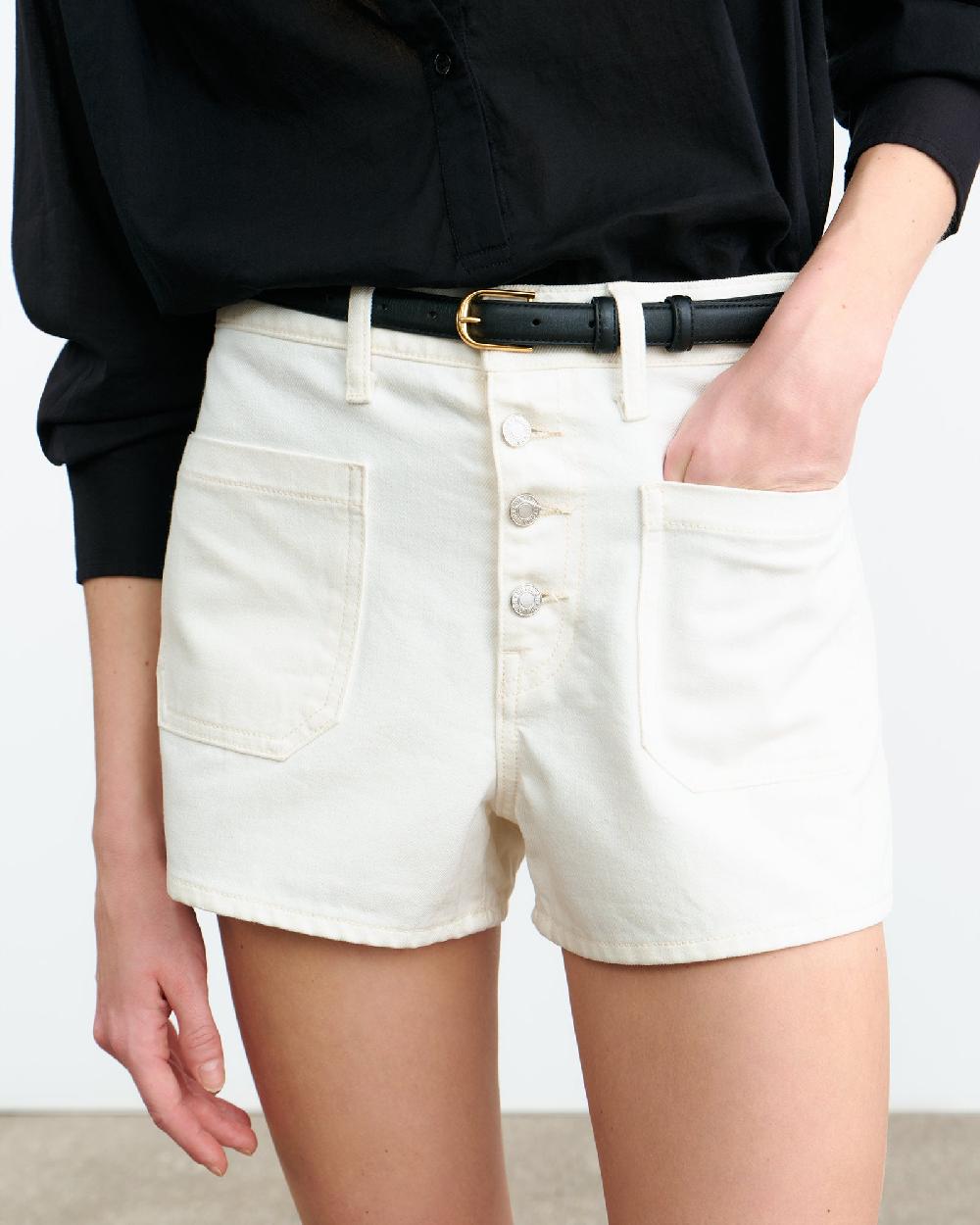 Nili Lotan HARLEY DENIM SHORT CREAM