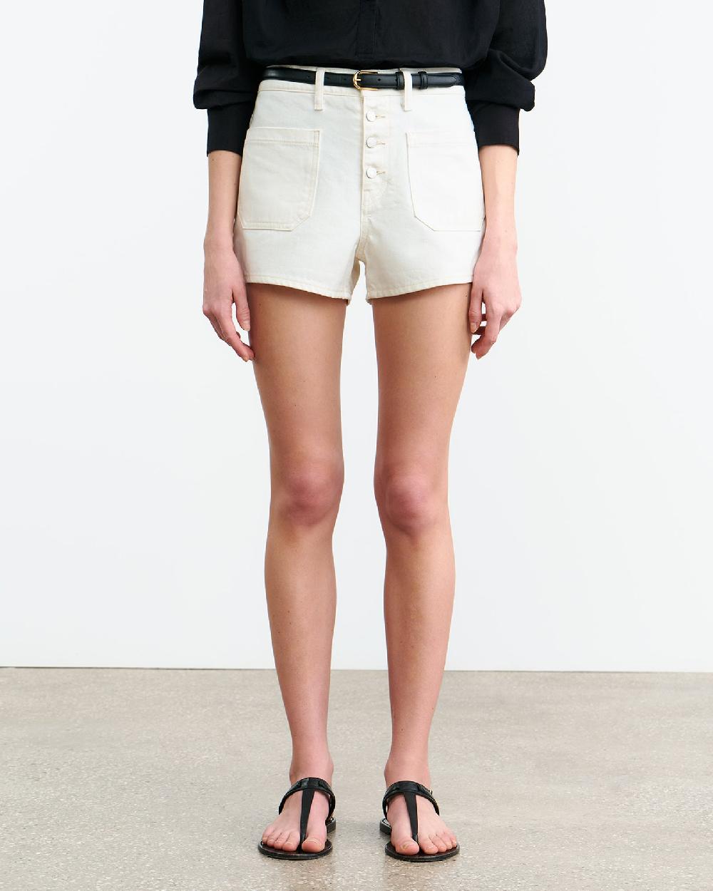 Nili Lotan HARLEY DENIM SHORT CREAM