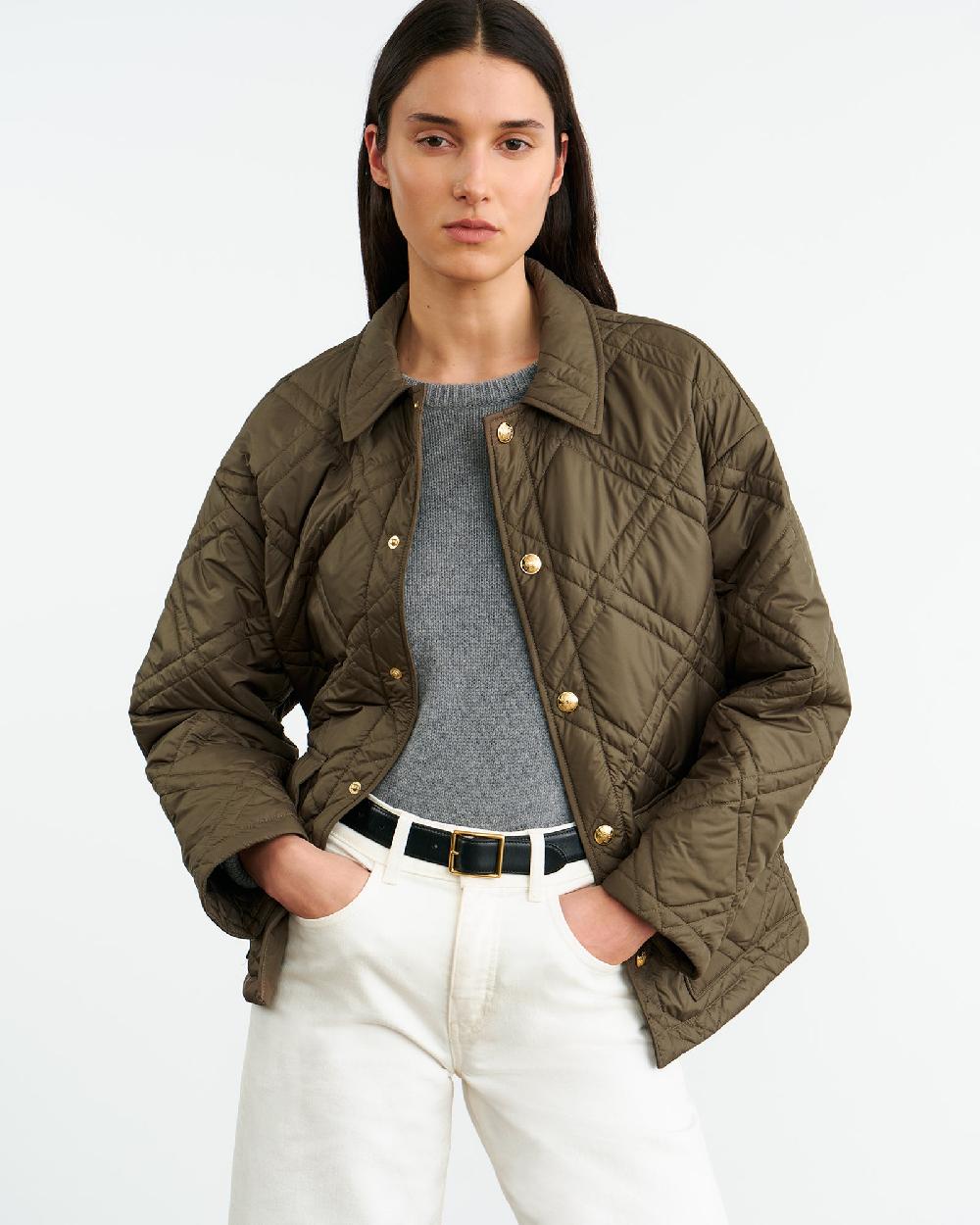 Nili Lotan HELAH QUILTED PARKA ARMY GREEN