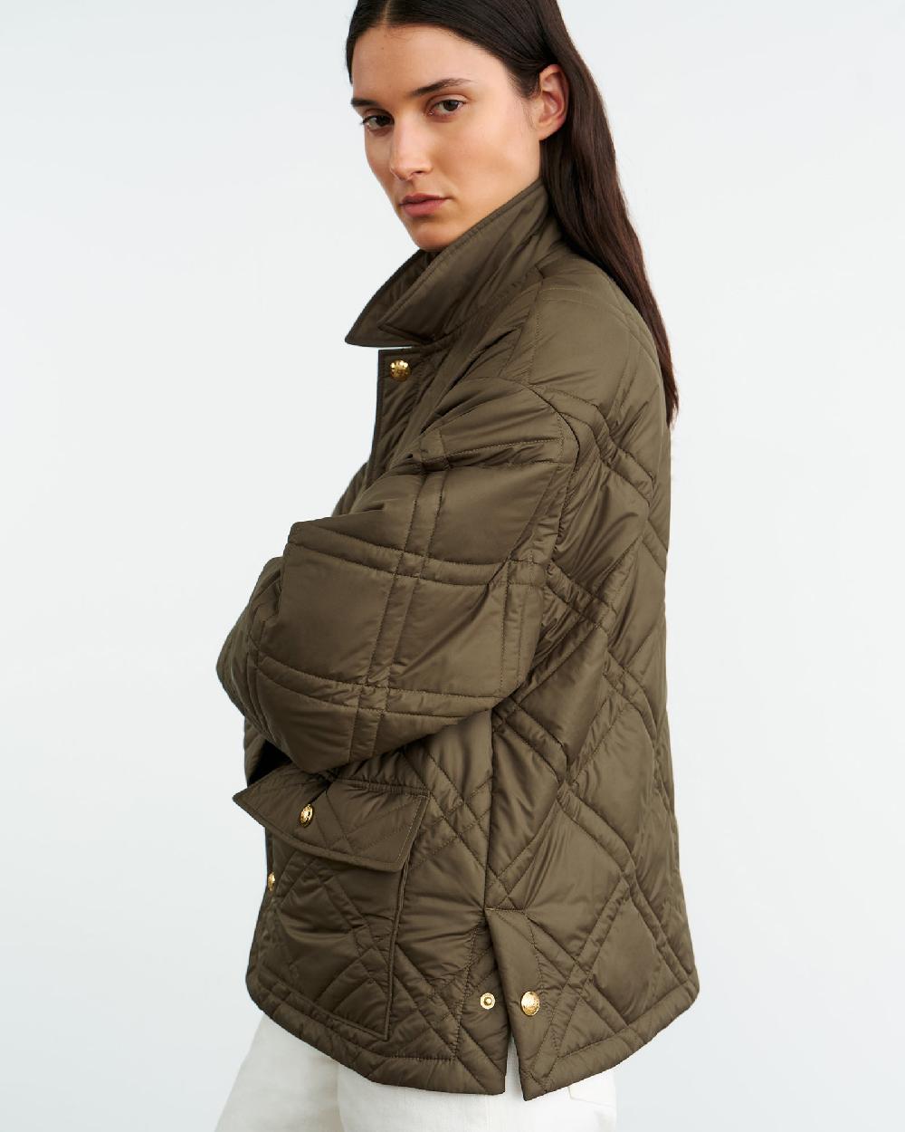 Nili Lotan HELAH QUILTED PARKA ARMY GREEN